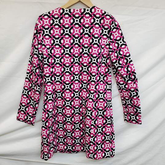 Wm VTG. Laundry Shelli Segal Geometric Print Shoulder Pad Button Jacket Sz 6 image number 2