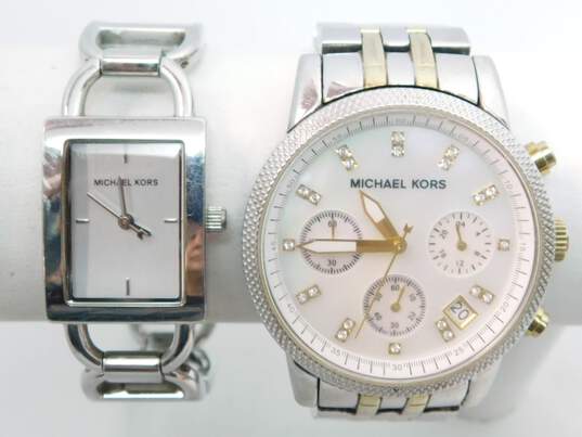 Michael Kors MK-2042 Analog & MK-5057 Chronograph Women's Watches 162.3g image number 1