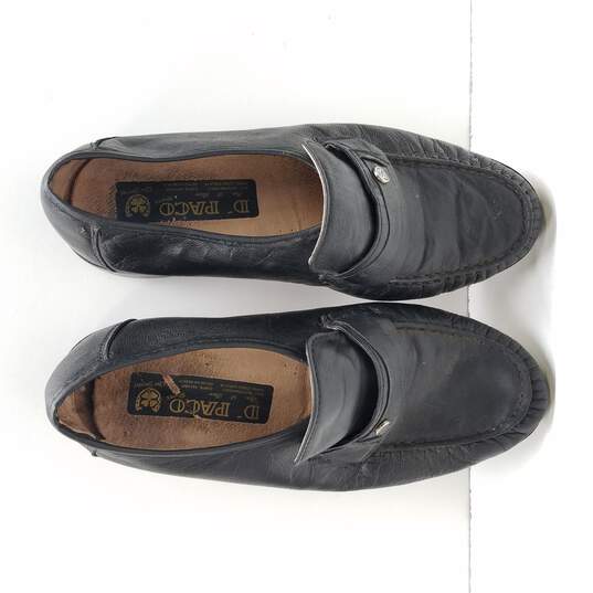 D'Paco Men's Black Leather Loafers Size 6.5 image number 5