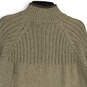 Mens Tan Mock Neck Long Sleeve Quarter Zip Pullover Sweater Size L image number 4