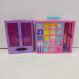 Bundle of 2 Mattel Barbie Closet Playsets
