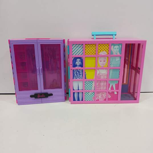 Bundle of 2 Mattel Barbie Closet Playsets image number 1