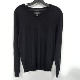 Nordstrom Men's Black Wool V-Neck Sweater Size M