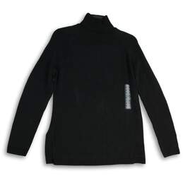 NWT Jeanne Pierre Womens Black Turtleneck Long Sleeve Pullover Sweater Size M
