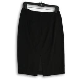 White House Black Market Womens Black Back Zip A-Line Skirt Size 6 alternative image