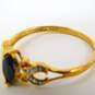 10K Yellow Gold Marquise Sapphire Diamond Accent Ring 1.9g image number 6