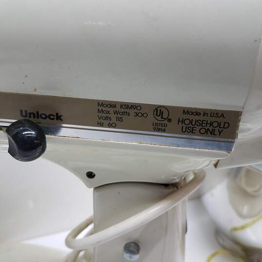 Countertop Mixer Model KSM90 White Untested P/R - Item 001 071623MJS image number 3