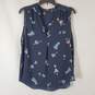 Vince Camuto Women's Blue Floral Sleeveless Top SZ M image number 1