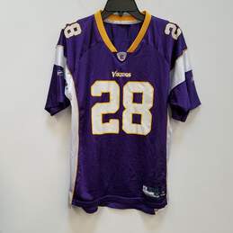 Mens Purple Minnesota Vikings Adrian Peterson #28 Football NFL Jersey Sz XL