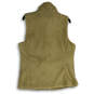Womens Tan Los Gatos Fleece Mock Neck Sleeveless Full-Zip Vest Size XL image number 2
