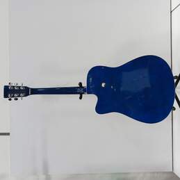 Blue Acoustic Electric Guitar alternative image