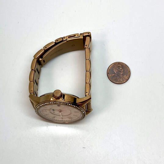 Designer Fossil BQ1108 Gold-Tone Stainless Steel Quartz Analog Wristwatch image number 3
