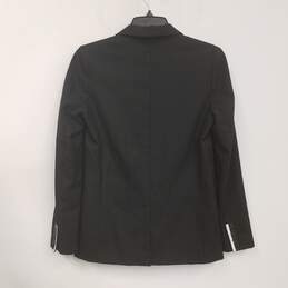 Womens Black Collared Long Sleeve Single Breasted Blazer Jacket Size 44 alternative image