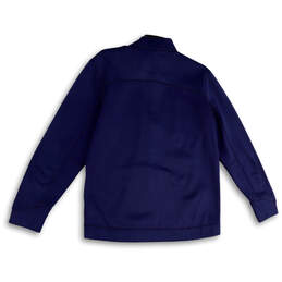 Mens Blue Long Sleeve Quarter-Zip Stretch Pullover Activewear Jacket Size M alternative image