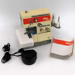 Elna Lock L5 Serger Sewing Machine With Pedal & Manual