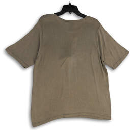NWT Womens Beige Short Sleeve Round Neck Pullover T-Shirt Size 1X alternative image