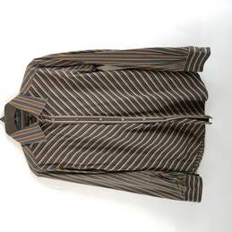 Ted Baker Men Brown Striped Button Up 3