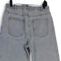 Womens Blue Studded Denim Medium Wash Wide Leg Jeans Size Large image number 4