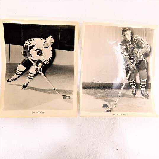 Vintage Chicago Blackhawks Black & White Hockey Photo Prints image number 3