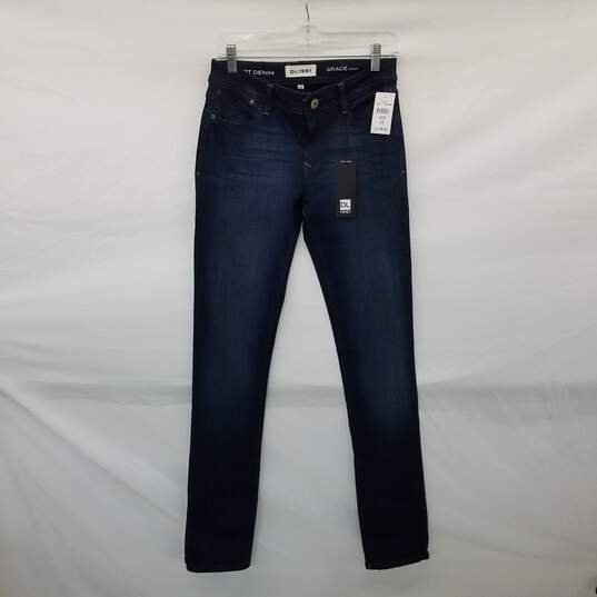 DL1961 Dark Blue Slim Jeans WM Size 28 NWT image number 1