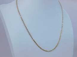 14K Yellow Gold Rope Chain & Barrel Clasp Necklace 10.6g alternative image