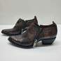 Frye Snake Print Zip Leather Ankle Boots Size 9 image number 1