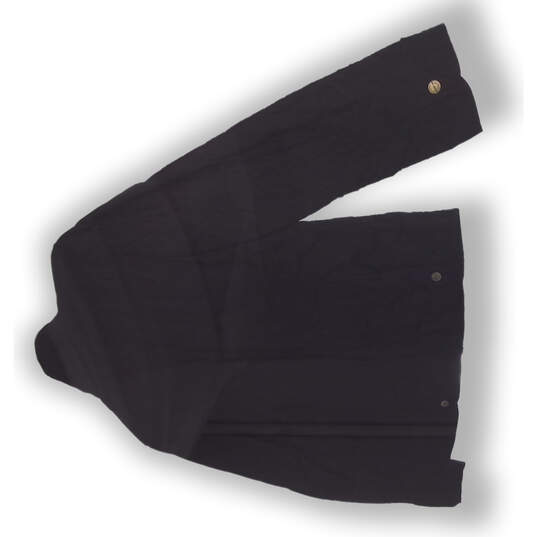 Women Black Long Sleeve Collared Pockets Full Zip Jacket Size Medium image number 5