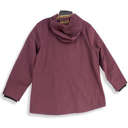 Womens Purple Long Sleeve Welt Pocket Full-Zip Windbreaker Jacket Size XL alternative image