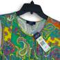 NWT Chaps Womens Multicolor Paisley Keyhole Neck Pullover Tank Top Size Large image number 3