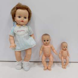 3PC Betsy Wetsy Assorted Sized Play Dolls