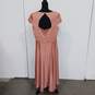 Oleg Cassini Women's Desert Rose Satin Cap Sleeve Dress Size 16 NWT image number 2