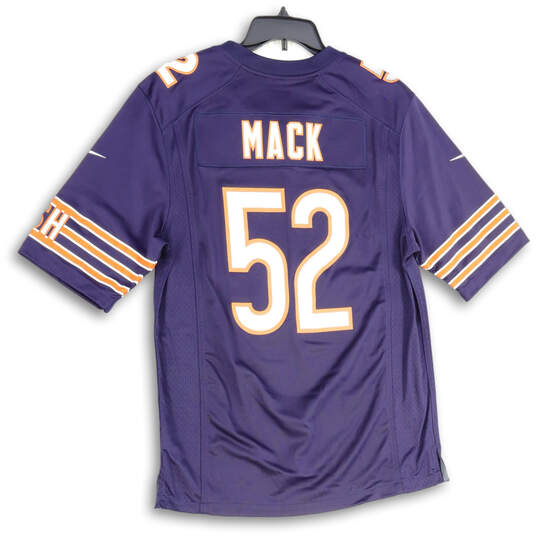 Mens Navy Blue Orange Chicago Bears Khalil Mack #52 Football Jersey Size M image number 2
