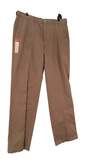 NWT Mens Brown Classic Fit Flat Front Slacks Chino Pants Size 36x34 image number 1