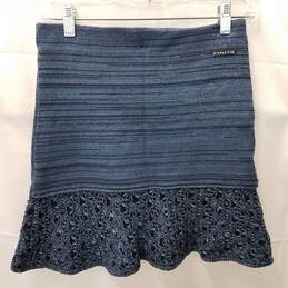 JOHN JOHN Black Line Women's Blue Knit Skirt Size Small alternative image