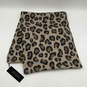 NWT Womens Brown Black Animal Print Knitted Fashionable Wrap Scarf image number 2