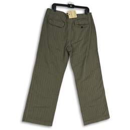 NWT GAP Mens Green Striped Slash Pocket Bootcut Leg Dress Pants Size 34W X30L alternative image