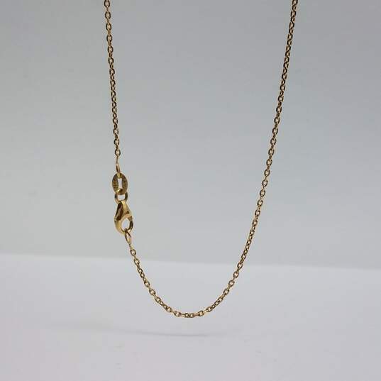 14k Gold Diamond Cut Cross Pendant Necklace 2.6g image number 4
