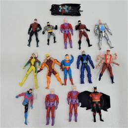 VTG 1990s Toy Biz Marvel & DC Action Figures w/ 1976 Batman Batmobile Corgi Toys