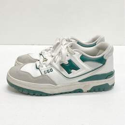 New Balance 550 Leather Low Sneakers White Green 7 alternative image