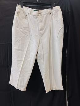 Ralph Lauren Jeans Co. Women's White Denim Capris Size 18W