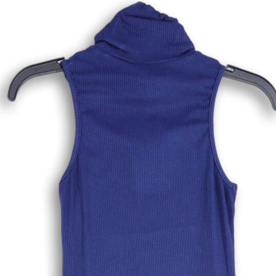 NWT Womens Blue Turtle Neck Sleeveless Pullover Sweater Dress Size S image number 4