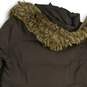 Calvin Klein Womens Brown Long Sleeve Full-Zip Hooded Quilted Jacket Size L image number 4