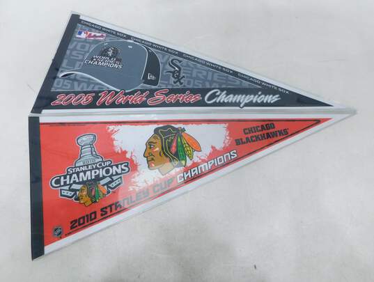 Chicago Blackhawks 2010 Stanley Cup Champs & Chicago White Sox 2005 World Series Pennants image number 1
