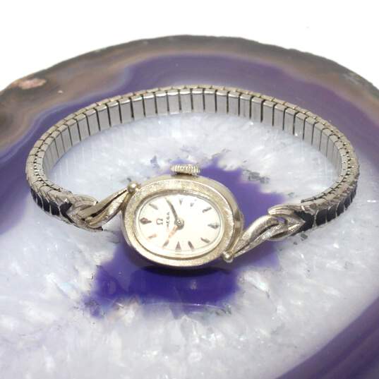 Vintage Omega 14K White Gold, 17 Jewels Swiss Made Women's Watch image number 1