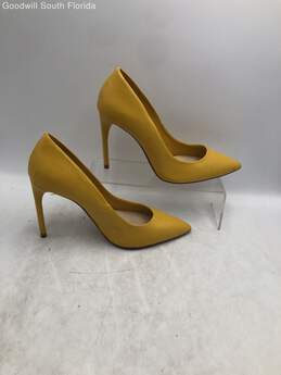 Zara Womens Yellow Leather Slip-On Stiletto High Pump Heels Shoes Size EUR 37 alternative image