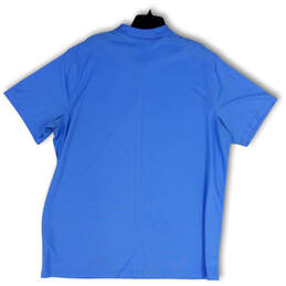 Mens Blue Dri-Fit Spread Collar Short Sleeve Stretch Polo Shirt Size XXL alternative image
