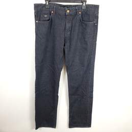 Hugo Boss Men Dark Blue Regular Straight Jeans Sz 36