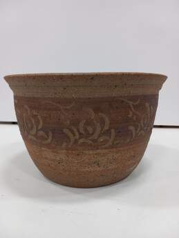 Signed Speckled Pottery Pot alternative image