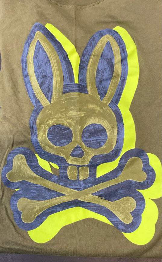 Psycho Bunny Unisex Green Graphic T-Shirt- Sz 6 image number 4
