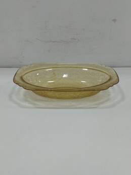 Vintage Yellow Glass Serving Dish